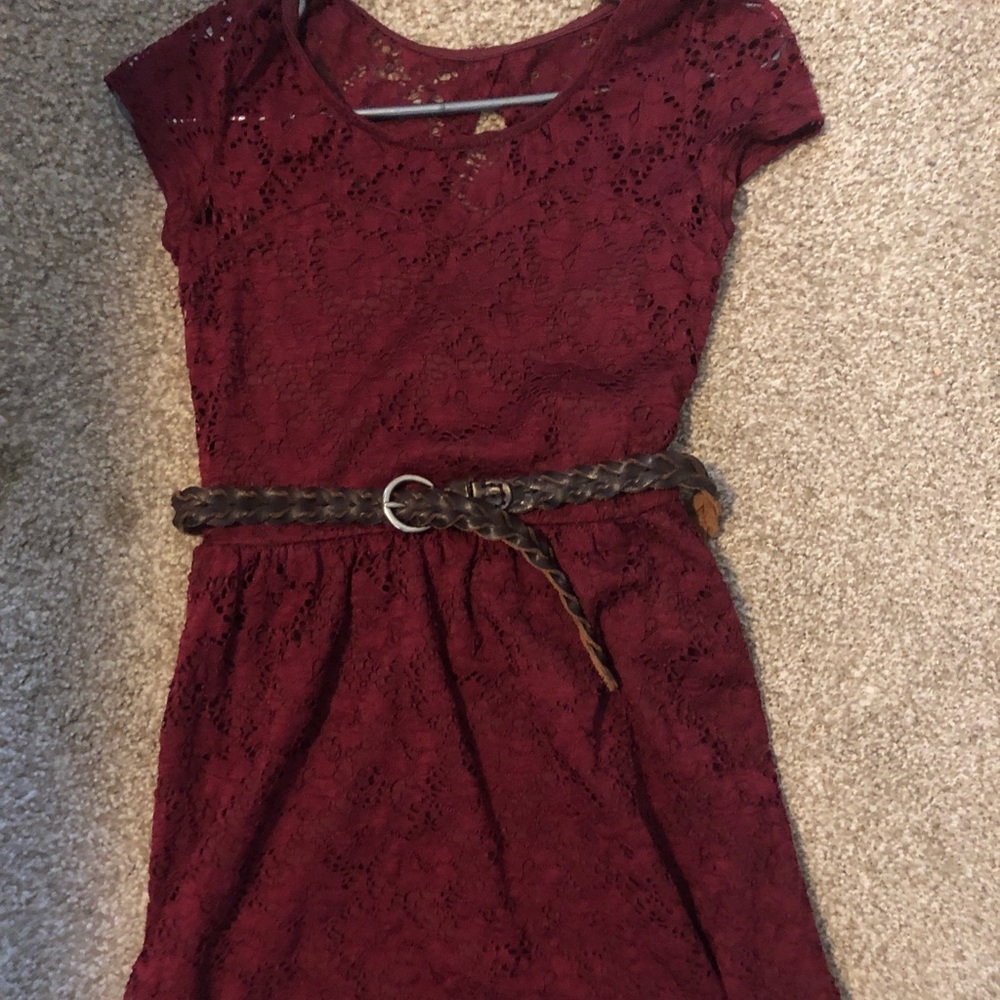 Short red dress